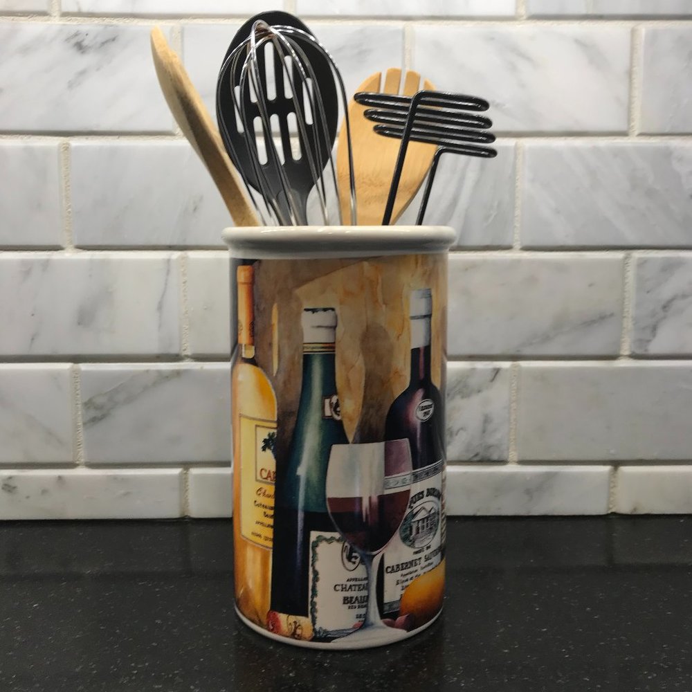 Utensil Holder Ceramic by Santa Barbara